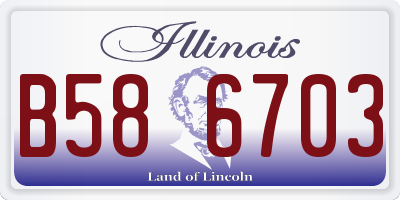 IL license plate B586703