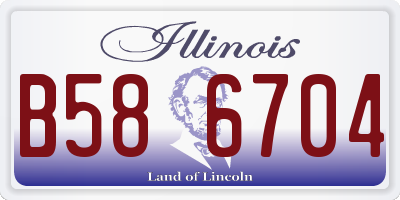 IL license plate B586704