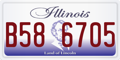 IL license plate B586705