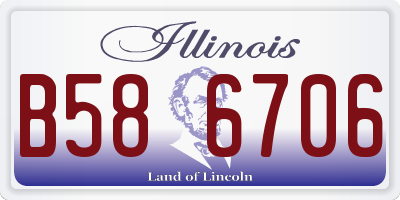 IL license plate B586706