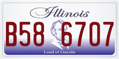 IL license plate B586707