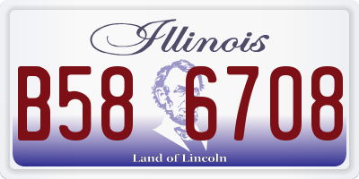 IL license plate B586708