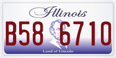 IL license plate B586710