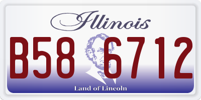 IL license plate B586712