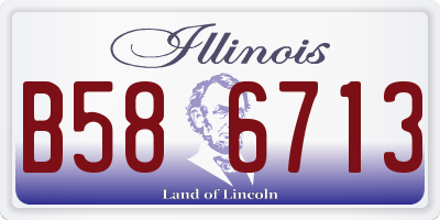 IL license plate B586713