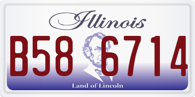 IL license plate B586714