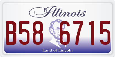 IL license plate B586715