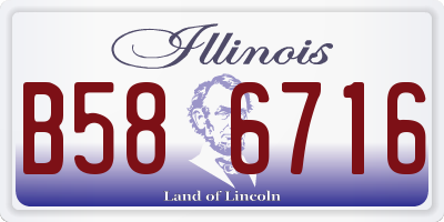IL license plate B586716