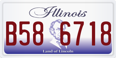 IL license plate B586718