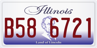 IL license plate B586721