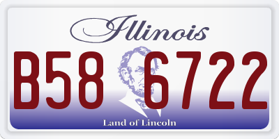 IL license plate B586722