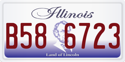 IL license plate B586723