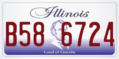 IL license plate B586724