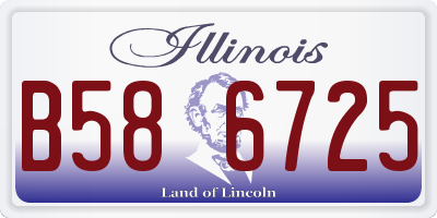 IL license plate B586725