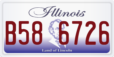 IL license plate B586726