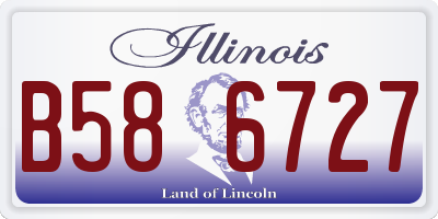 IL license plate B586727