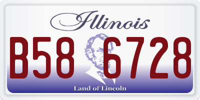 IL license plate B586728