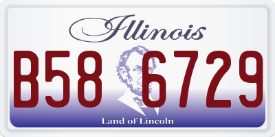 IL license plate B586729