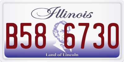 IL license plate B586730