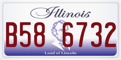 IL license plate B586732