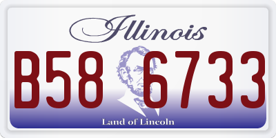 IL license plate B586733