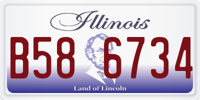 IL license plate B586734