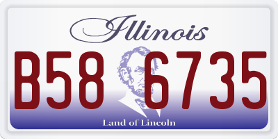 IL license plate B586735