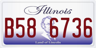 IL license plate B586736