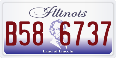 IL license plate B586737
