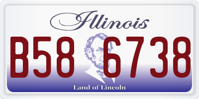 IL license plate B586738