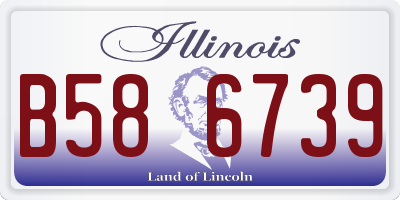 IL license plate B586739