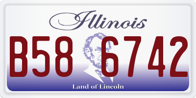 IL license plate B586742