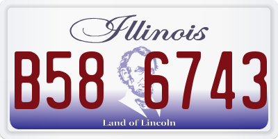 IL license plate B586743