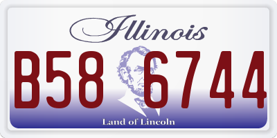 IL license plate B586744
