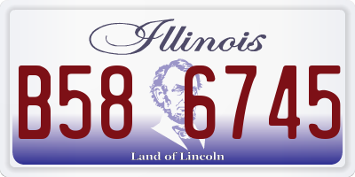 IL license plate B586745