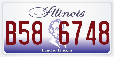 IL license plate B586748