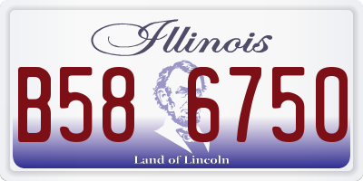 IL license plate B586750