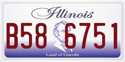 IL license plate B586751