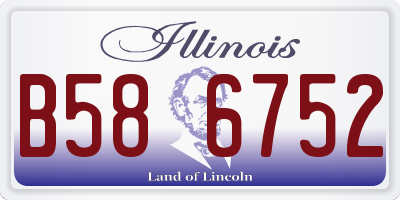 IL license plate B586752