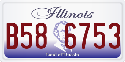 IL license plate B586753