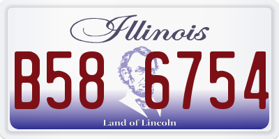 IL license plate B586754