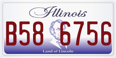 IL license plate B586756