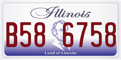 IL license plate B586758