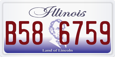 IL license plate B586759