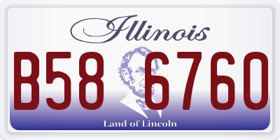 IL license plate B586760
