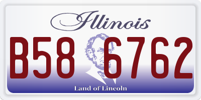 IL license plate B586762