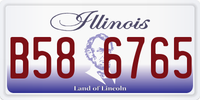 IL license plate B586765