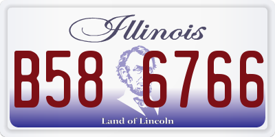 IL license plate B586766