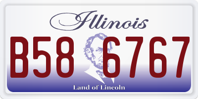 IL license plate B586767