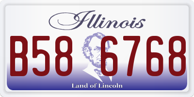 IL license plate B586768